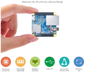 NanoPi NEO Allwinner H3 Quad-Core Cortex-A7 512MB DDR3 10/100M Ethernet Linux SBC Papan Pengembangan