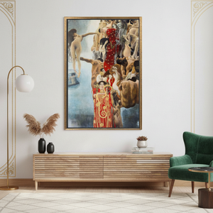 Hygieia Gustav Klimt Art Nouveau Print Canvas Wall Decor,<b>GOLD</b> <b>FRAMED</b> CANVAS - Product Image 3