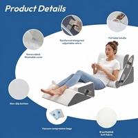 Oreiller compensé en mousse à mémoire de forme de qualité supérieure, réglable, pour soutien du dos, soulagement de la douleur, utilisation sur canapé, tête de lit, lit, lecture, portable
