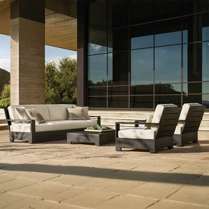 Wholesale Custom Luxury Garden Furniture Sets Rattan Teak Wood Aluminium Patio Furniture Outdoor Set <b>Waterproof</b> - Product Image 2