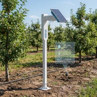 Station de sol tout-en-un avec capteur de teneur en eau volumétrique multi-profondeur VWC, capteur d'humidité NPK et capteur EC, pour réseau cellulaire solaire LTE 4G