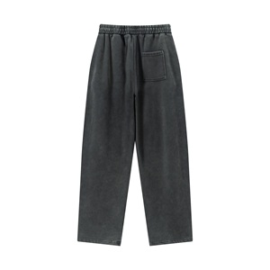 <span class=keywords><strong>Pantaloni</strong></span> Larghi Vintage Grigio Scuro 400gsm <span class=keywords><strong>con</strong></span> Fodera <span class=keywords><strong>in</strong></span> Pile Spesso, Vestibilità Crescent Fit, Lavaggio Acido, <span class=keywords><strong>con</strong></span> <span class=keywords><strong>Elastico</strong></span> <span class=keywords><strong>in</strong></span> <span class=keywords><strong>Vita</strong></span> - Product Image 2
