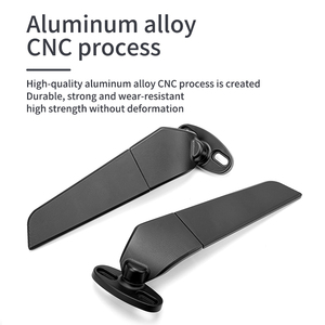 <span class=keywords><strong>Espejos</strong></span> <span class=keywords><strong>Retrovisores</strong></span> Deportivos Universales Ajustables para Motocicleta, de Aluminio CNC, con Alerón Frontal, Gran Venta - Product Image 3