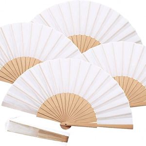 Éventail pliant promotionnel QM personnalisé en papier, mini éventail manuel en bambou pour fêtes et festivals - Product Image 1