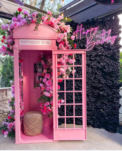 Cabine téléphonique vintage RHD en fer forgé pour mariage, intérieur/extérieur, style Londres, pour jardin et centre commercial - Product Image 3