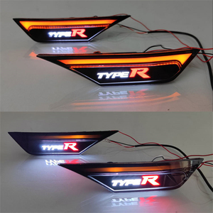 Luci di marcia diurna a <span class=keywords><strong>LED</strong></span> indicatore laterale lampada di segnalazione DRL con luce gialla mobile per Honda <span class=keywords><strong>Civic</strong></span> typer tipo R 2016 - 2021 - Product Image 4