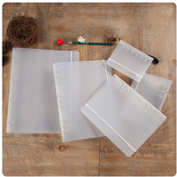 A4/A5/A6/A7/B5 Classeur de budget à feuilles mobiles PP clair Planners and Notebook Cover Rings Binder Cover With Elastic Band