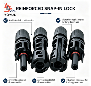Conector de Cable Solar de Conexión Rápida <span class=keywords><strong>YULIAN</strong></span> IP67 Resistente al Agua de 1500V 50A, Compatible con MC4 de Doble Bloqueo para Sistemas de Energía Solar - Product Image 2