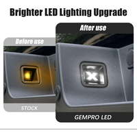 Lampu Plat Nomor LED Model Smoked Lens X Style untuk Ford F250 F350 Super Duty 2017-2019 Lampu Belakang Pickup HC3B13550AD 2 Buah