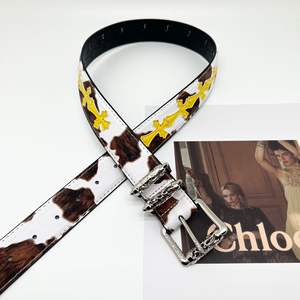 नवीनतम उच्च गुणवत्ता वाले चमड़े की बेल्ट ट्रेंडी तेंदुए ज़ेबरा मूल रंगीन बेल्ट रेट्रो हाइप फंक फैशन पुरुषों थोक स्टॉक - Product Image 6