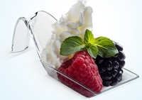 Wegwerp Plastic Ps Snoepschotel Mini Voorgerecht Borden Transparant Bestek Voor Restaurant Party Dessert Proeverij Lepel