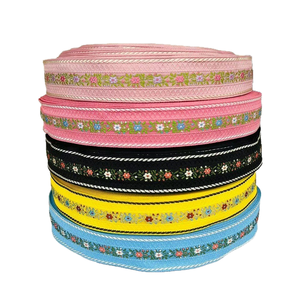 Reuners ST-2140 Cinta Jacquard de Poliéster 100% Ecológica de Alta Tenacidad con Diseño Étnico y Patrón Floral para Textiles del Hogar - Product Image 1