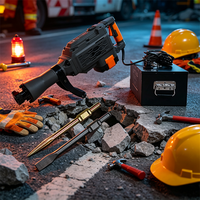 Marteau-piqueur portable au lithium 72V 1700W 145J sans fil pour la transplantation d'arbres, l'exploitation minière et la démolition de béton