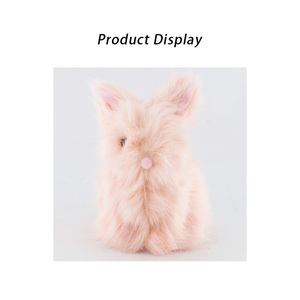 Lapin en peluche fait à la main animaux en peluche doux cadeaux de Pâques personnalisés sublimation lapin lapin jouets Figurines décoration de fête - Product Image 3