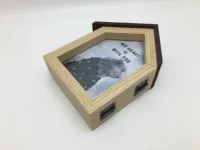 Nuevo arte clásico de madera 3D Glass Shadow Box House Deep Painting Picture Frame