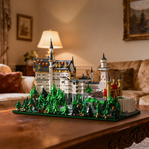 XJD JD097 5421PCS Set de Bloques de Construcción Modelo Castillo de Cisnes de Película, Ladrillos de Plástico Técnico, Juguete Moderno, Regalo Festivo - Product Image 2