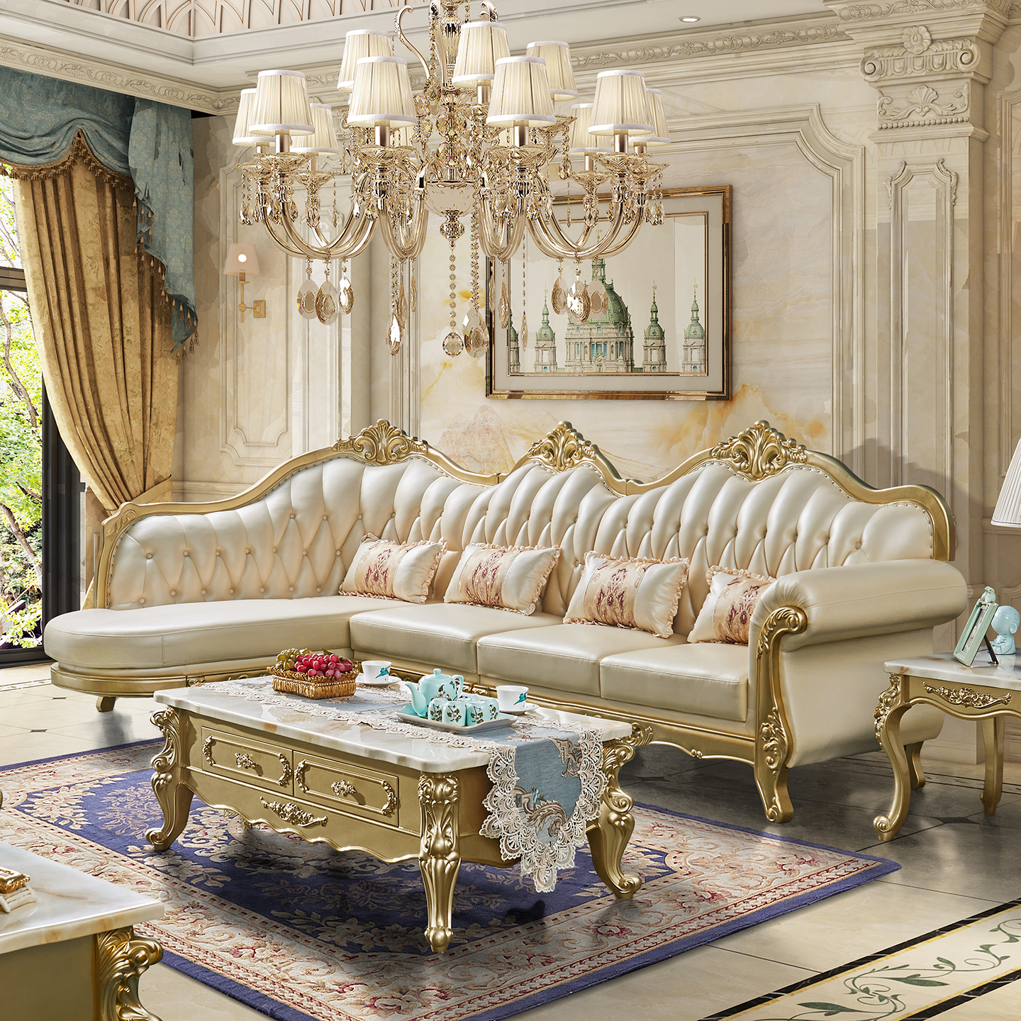 Canapé classique - GISELLE - DI MARCO INTERIOR SOFA - en tissu / blanc