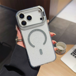 Coque magnétique transparente CHAOYIDIAN avec paillettes et support d'objectif pour <span class=keywords><strong>iPhone</strong></span> 17, 16, 15, 14, 13 Pro Max, compatible avec la recharge sans fil - Product Image 5