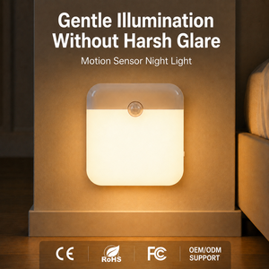 Square <b>LED</b> Night <b>Light</b> Warm White PIR <b>Sensor</b> Control Rechargeable ABS Material Modern Design for Bedroom Closet Hallway - Product Image 1