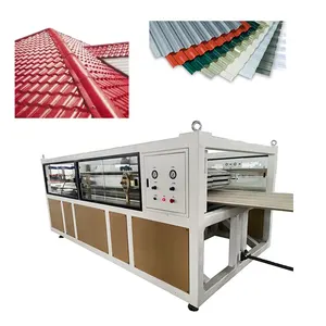 Máquina de fabricación de láminas esmaltadas de techo corrugado hueco de plástico completamente automático de PVC de alto rendimiento
