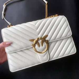 PIN*** 节日礼物同款 <span class=keywords><strong>V</strong></span> 形图案羊皮燕子皮真皮单肩腋下女式拉链式手提包 - Product Image 6