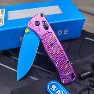 Cuchillo de Bolsillo para Camping BM535 de Grado Industrial con Hoja de Acero S30V con Punta de Lanza y Borde Plano, Mango de Aleación de Aluminio de Color, Personalizable OEM - Product Image 1