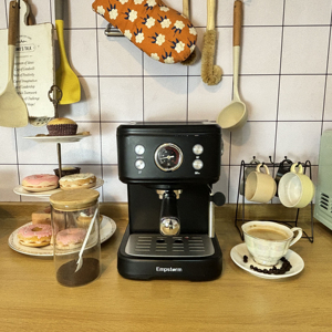 US Stock <span class=keywords><strong>Barista</strong></span> 20bar Family Cafe Espresso Machine 3 1 Función Cápsulas <span class=keywords><strong>Cafetera</strong></span> Máquina de plástico negro para uso doméstico - Product Image 4