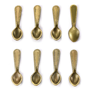 ピース/バッグミニ食器ペンダントスプーンフォークダイニングナイフチャームDIYジュエリー所見ペンダントネックレスジュエリー作りJ492 - Product Image 3