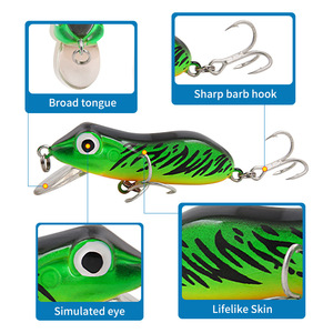 Señuelo de rana Ytqhxy, cebo duro de 8.1 cm y 10 g, flotante para pesca de cabeza de serpiente con doble anzuelo - Product Image 4