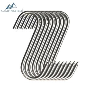 Gancho S de carnicero de acero inoxidable, 20cm, duradero, respetuoso con el medio ambiente para cocina, <span class=keywords><strong>matadero</strong></span>, secado a la parrilla - Product Image 1