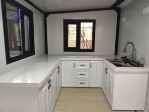 Maison de conteneur d'expédition préfabriquée de 40 pieds et 20 pieds extensible en acier léger pliant 4 chambres à coucher maison préfabriquée de Chine détachable - Product Image 6