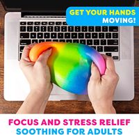 Balles anti-stress géantes arc-en-ciel de 3,75 pouces, jouet sensoriel à presser pour soulager le stress, pour les enfants de 5 à 7 ans, unisexe