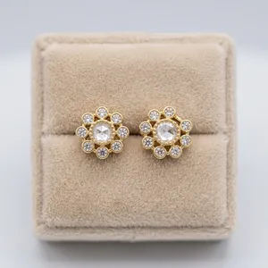 Wholesale <b>Indian</b> Polki Kundan Pendant Brass <b>Jewelry</b> <b>Set</b> Rhodium Plated Diamond Antique Look Trendy Designer Wedding Women's - Product Image 3