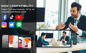 J13 Light-Weight Portable Gaming Headset Microphone Wireless Lavalier Condenser <strong>Omni</strong>-Directional Polar <strong>Pattern</strong> Noise Cancelling - Product Image 2