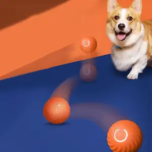 Balle sautante à gravité intelligente rechargeable par USB Jouet pour chien Balle roulante automatique résistante aux morsures Balle pour chien