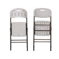 Prix de gros Chaises pliantes de location portables en plastique blanc pour événements en plein air, mariage