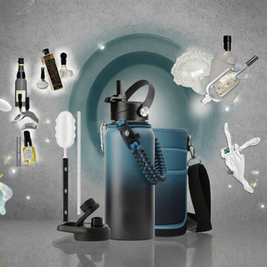 Bouteille d'eau sport isotherme classique personnalisée en acier inoxydable de 40 oz à large ouverture, double paroi sous vide, plusieurs couvercles 24-36 - Product Image 3
