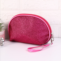 BSCI Usine OEM Mode Femmes Maquillage Organisateur Pochettes Sacs de Toilette De Voyage EN PVC Brillant Sac Cosmétique