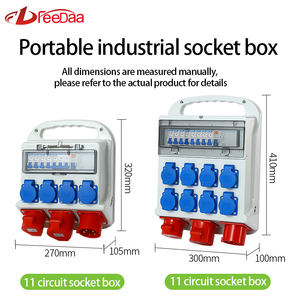 Kotak Distribusi Daya Industri Portabel Terlaris Tahan Air 32A Soket Plastik dengan Colokan & Soket - Product Image 3