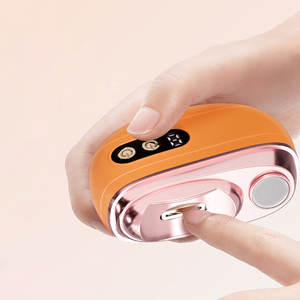 Pemotong pemangkas kuku jari pedikur otomatis, alat potong kuku elektrik USB anjing dewasa tanpa rasa sakit LED aman 2025 - Product Image 3