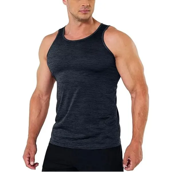 Camiseta masculina de treino de secagem rápida sem mangas para musculação e academia de musculação atlética