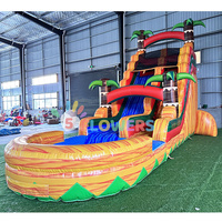 Toboggans aquatiques gonflables de qualité commerciale de 18 pieds, 20 pieds et 22 pieds, toboggans gonflables pour enfants