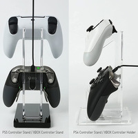 Support de manette de jeu portable double couche en acrylique pour PS4/PS5, support de rangement de bureau, présentoir pour manette XBOX