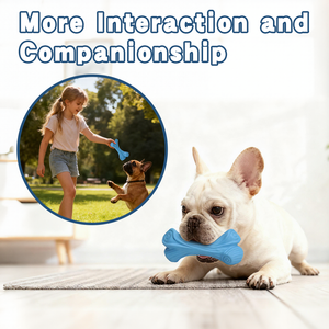 Interaktif çevre dostu doğal kauçuk dayanıklı karikatür Modern köpekler için kemik oyuncak çiğnemek-açık sesli evcil hayvan oyuncağı - Product Image 5