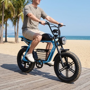 Bicicleta Eléctrica Todoterreno con Faro LED Grande, Bicicleta Eléctrica con Llantas Anchas para Paseos por la Costa y Vacaciones - Product Image 2