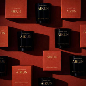 Bougie parfumée AIKUN à l'arôme riche, longue durée de combustion, étiquette personnalisée, pot personnalisé, pour hall d'hôtel, salle de yoga, cadeau de Ramadan, cadeau de l'Aïd - Product Image 2