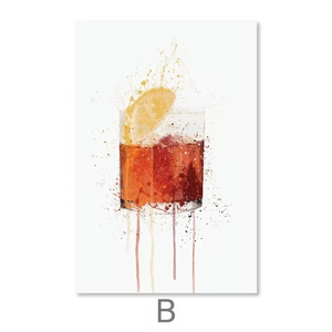 Dipinto a olio per cocktail nordico, poster astratto e rinfrescante, arte murale, tela, <span class=keywords><strong>soggiorno</strong></span> e decorazione da bar - Product Image 3