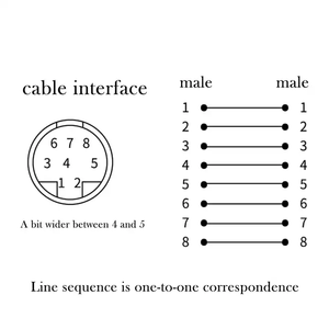 Câble Mini DIN 8 broches <span class=keywords><strong>m</strong></span>âle à <span class=keywords><strong>m</strong></span>âle adapté au remplacement du subwoofer <span class=keywords><strong>JVC</strong></span> avec câble 8 broches - Product Image 4