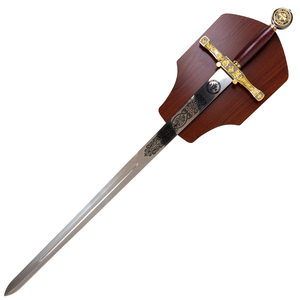 Épée <span class=keywords><strong>Excalibur</strong></span> du roi Arthur, 105,5 cm, manche en cuir rouge, épée décorative non affûtée - Product Image 1