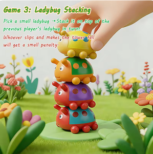 <span class=keywords><strong>Juego</strong></span> de Memoria Educativo de Mariquitas de Plástico para Niños, con Dados Apilables y Múltiples Formas de Jugar, para 3-6 Años - Product Image 5